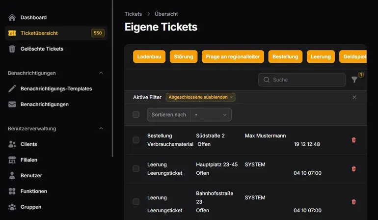 Internes Ticketsystem für standortübergreifende Teams